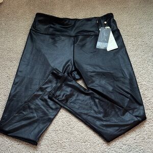 NWT Calia Black Shiny Faux Leather Leggings